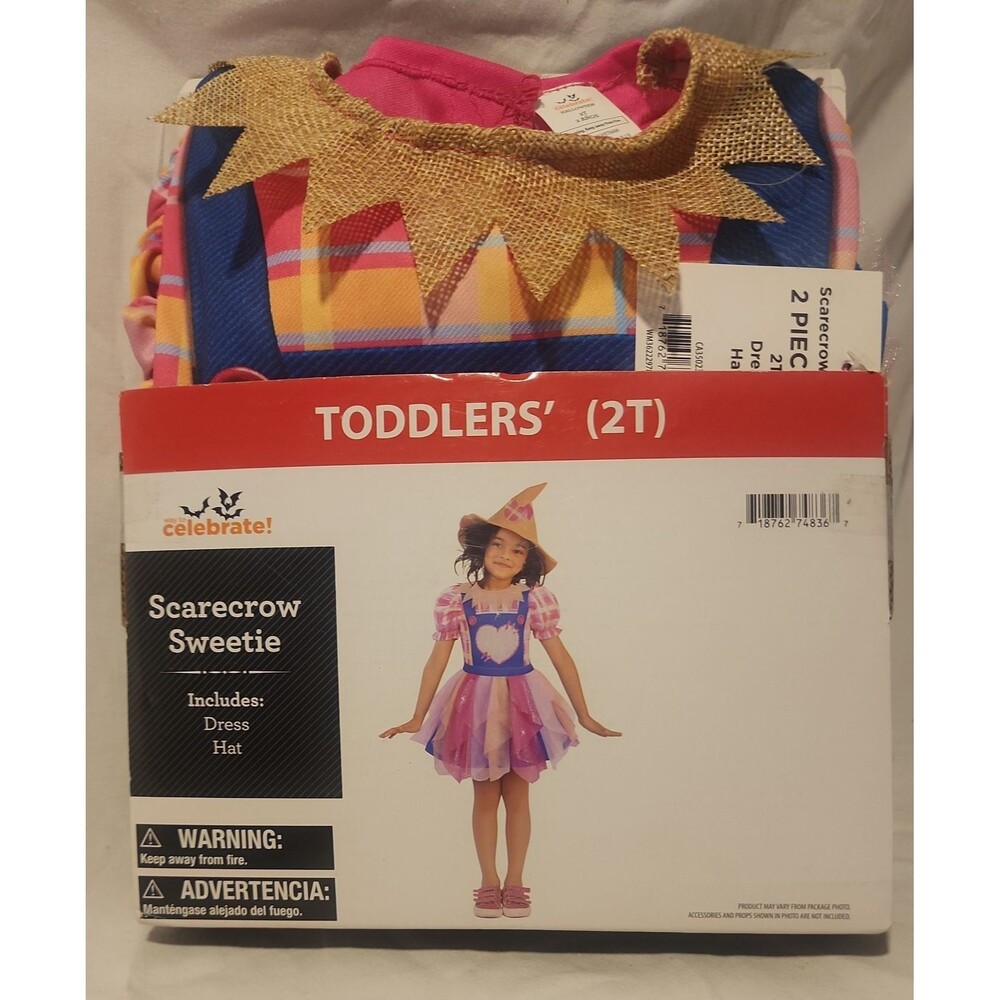 NWT Toddlers 2T Scarecrow Sweetie Halloween Costume Dress-up Party cos-play